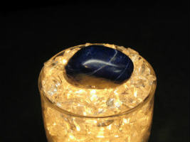 グラス水晶ランプ天然石