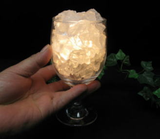 岩塩ランプ【ソルトランプ】ワイングラス【クリア01】2