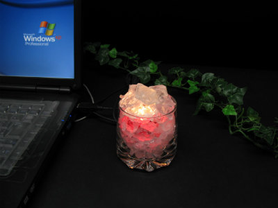 ロックグラス岩塩ランプ赤1